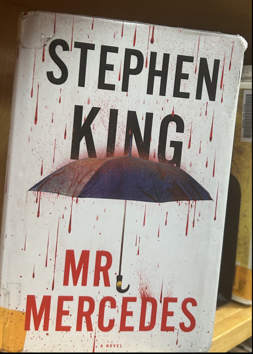 Stephen Kings Mr.Mercedes sitting on a shelf